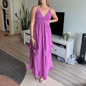 Abercrombie & Fitch Tiered Ruffle Maxi Dress